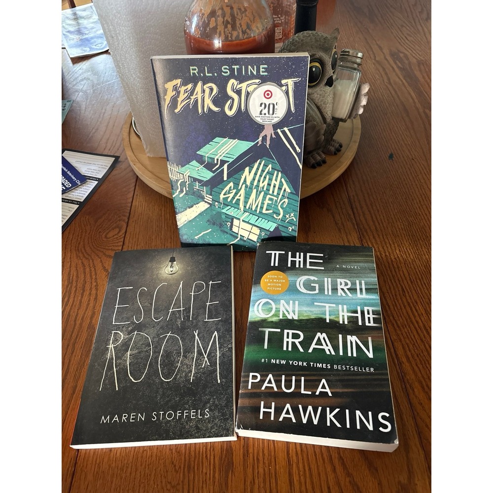3 Thriller Books Lot R.L. Stine Fear Street Maren Stoffels Paula Hawkins